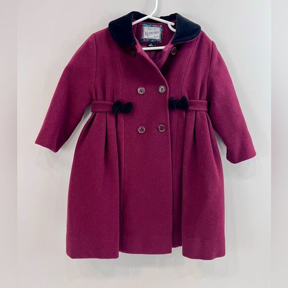 Rothschild Wool PEACOAT with Matching Hat Girls 3T Toddler - Picture 1 of 11